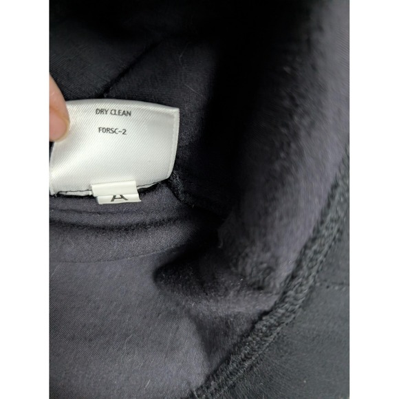 Eileen‎ Fisher Jacket Womens Medium Black Silk Cotton 2 Button Blazer Textured - Picture 6 of 8